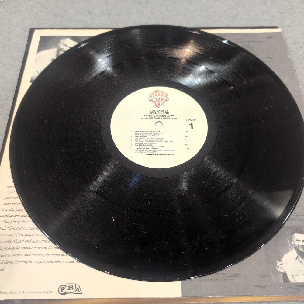 Joe Sample Spellbound Vinyl LP 1989 Warner Bros 1-25781 Promotional Copy Jazz - Picture 5 of 8
